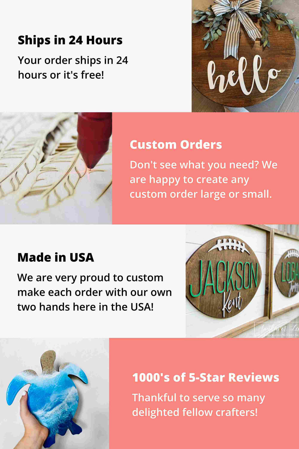 Unfinished Wood Circle Round | Circle Blank | DIY Craft Cutout | Up to 36"